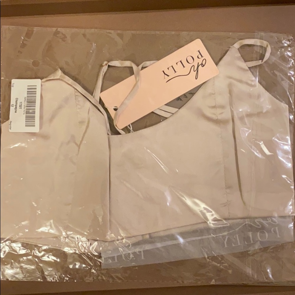 Oh Polly satin crop top.